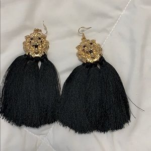 Lion tassel earrings